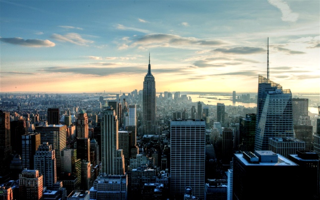 New York empire state city HD wide