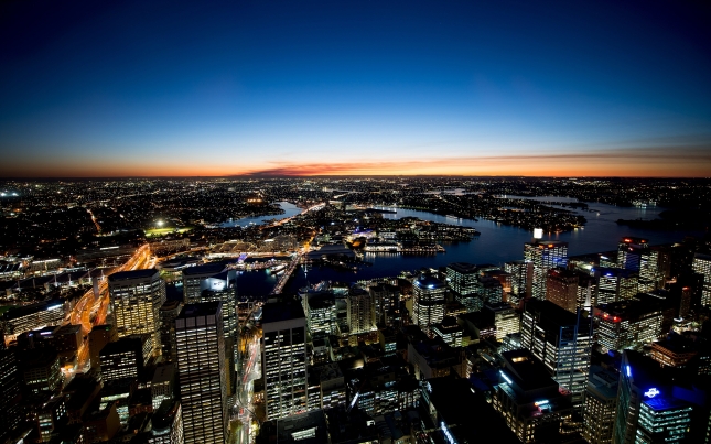 Sydney night lights HD wide